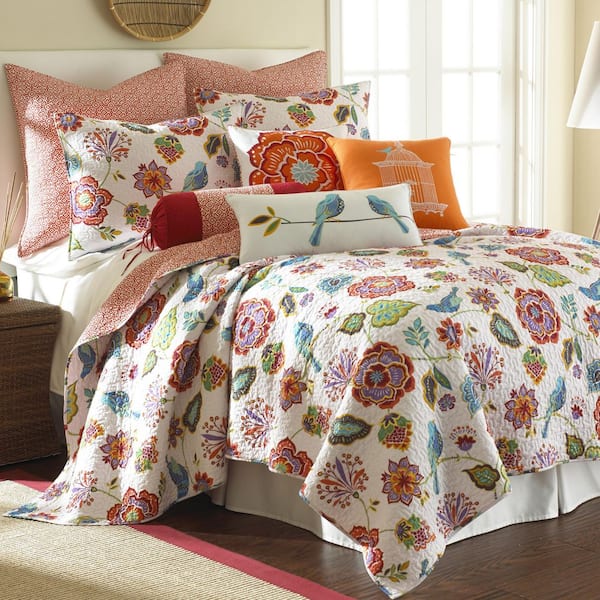 Quilt set, 2024 king size bed, multicolor, set of 3