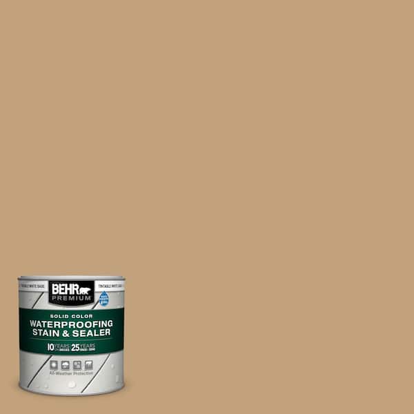 BEHR PREMIUM 8 oz. #SC-145 Desert Sand Solid Color Waterproofing Exterior Wood Stain and Sealer Sample
