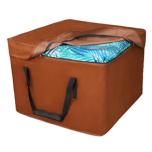 Angel Sar 32 in. x 32 in. x 24 in. Outdoor Water-Resistant Furniture Storage Bag Cover in Brown