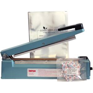 Mylar Starter Kit with 50-Mylar Bags, 50-Oxygen Absorbers and 12 in. Impulse Sealer