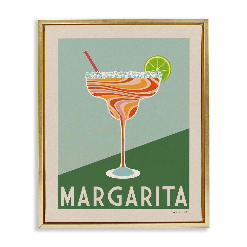 Retro Swirled Margarita by Danhui Nai Gold Floater Frame Food Graphic Art Print 31 in. x 25 in. price history on PriceWatchPro