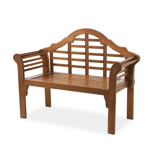 Lutyens 48 in. Natural Wood Outdoor Garden Bench