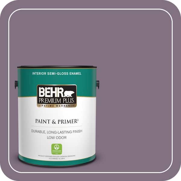 BEHR PREMIUM PLUS 1 gal. Home Decorators Collection #HDC-SP14-9 Decorative Iris Semi-Gloss Enamel Low Odor Interior Paint & Primer