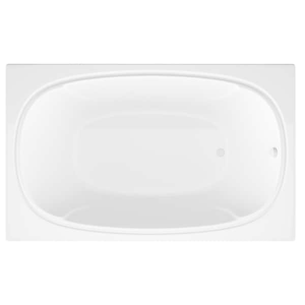 Peridot 72 in. x 48 in. Rectangular Soaking Bathtub with Reversible Drain and Marine Grade Acrylic in Glossy White