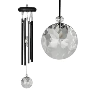 Signature Collection, Woodstock Crystal Meditation Chime, 16 in. Black Wind Chime CCMK