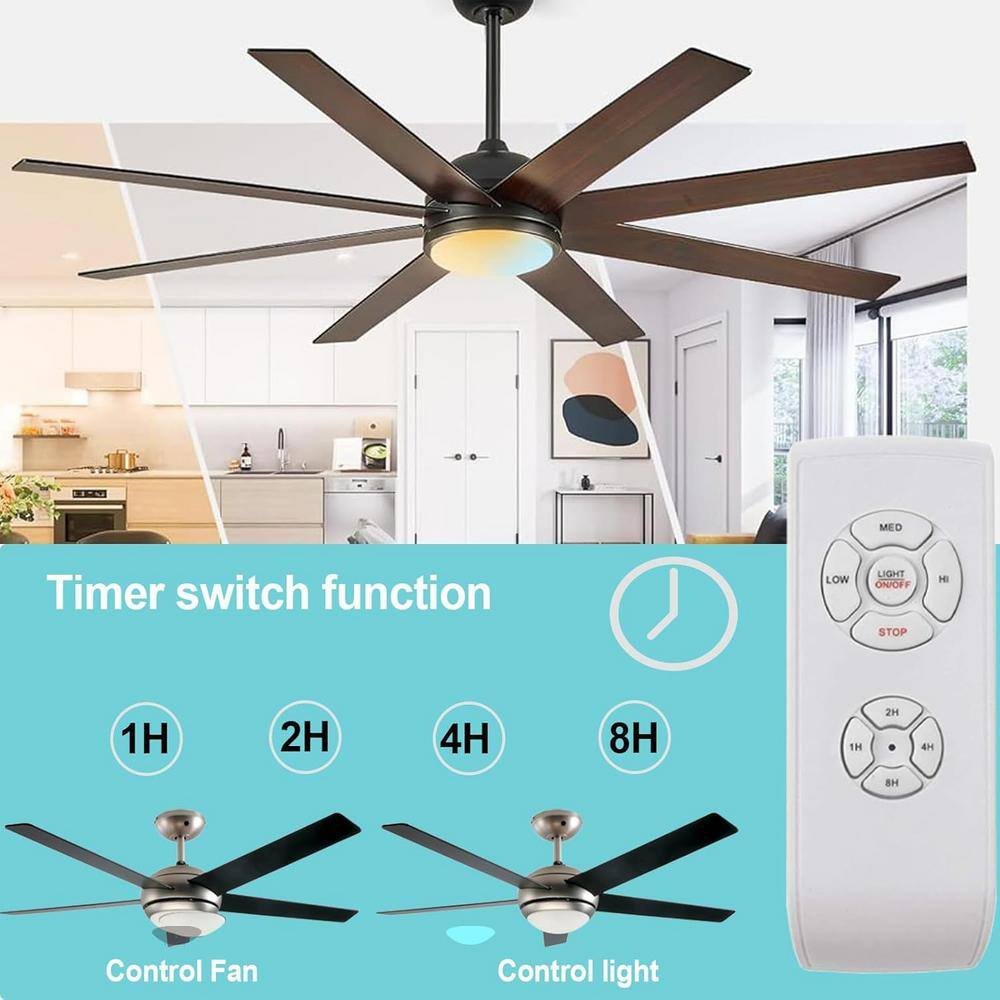 White Universal Ceiling Fan Remote Control Kit with Timer