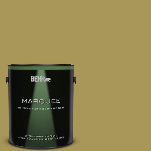 BEHR MARQUEE 1 gal. #390D-6 Spring Moss Semi-Gloss Enamel Exterior Paint & Primer