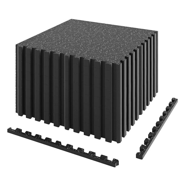 0.79 in. Thick 24 in. x 24 in. ( L x W ) Gym Flooring 24-Pcs Exercise 96 ft. Equipment Workout Mats with Rubber Top