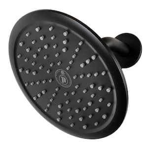 Rainfall Spa 1-Spray Patterns with 1.75 GPM 8-in. Wall Mount Adjustable Fixed Shower Head in Matte Black