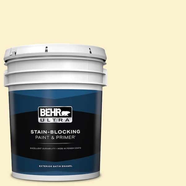 BEHR ULTRA 5 gal. #380C-2 Desert Lily Satin Enamel Exterior Paint & Primer