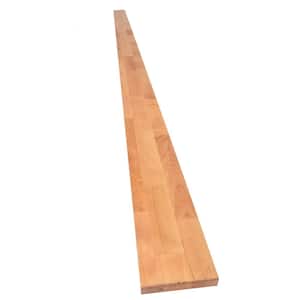 8 ft. L x 4 in. D Unfinished Birch Solid Wood Butcher Block Backsplash Countertop with Eased Edge