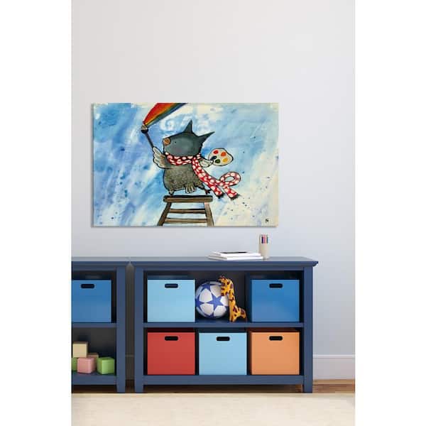 Unbranded 16 in. H x 24 in. W "Sky Painting" by Marmont Hill Printed Canvas Wall Art