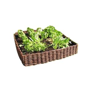144 in. L 48 in. W 12 in. H Standard Woven Willow Raised Garden Bed (4-Pieces)