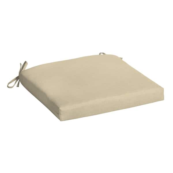 ARDEN SELECTIONS 19 in x 18 in Tan Leala Rectangle Outdoor Seat Pad