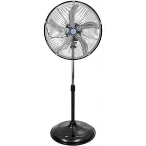 5000 CFM 20 in. High Velocity Pedestal Oscillating Fan with Drum Head, Powerful 1/5 HP Motor, 6 ft. Power Cord
