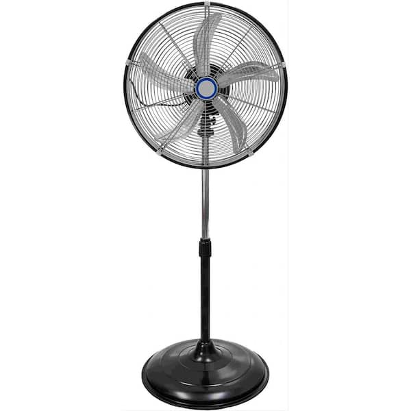 Deeshe 5000 CFM 20 in. High Velocity Pedestal Oscillating Fan with Drum Head, Powerful 1/5 HP Motor, 6 ft. Power Cord