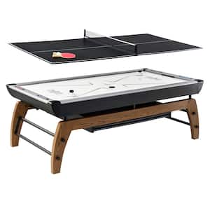 Edgewood 90 in. Air Powered Hockey Table with Table Tennis Conversion Top and Accessories