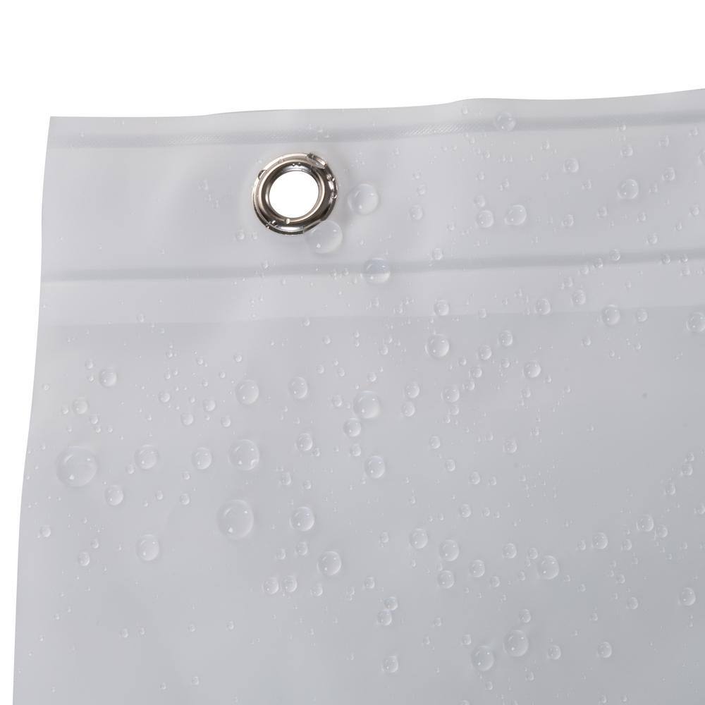 Gray Heavyweight PEVA Shower Curtain Liner with Metal Grommets