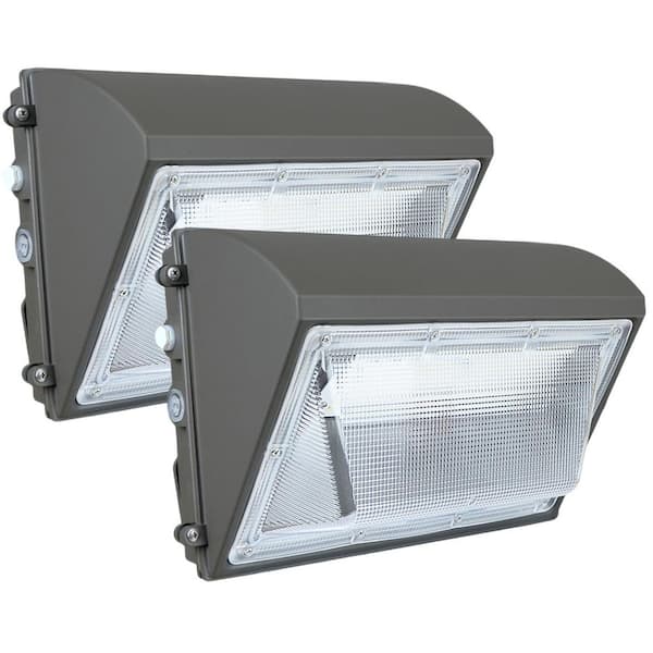 2-Pack 1000-Watt Equivalent Integrated LED Wall Pack Lights,100-277v,Dusk to Dawn,18000Lm 5000K IP65 Exterior Lighting