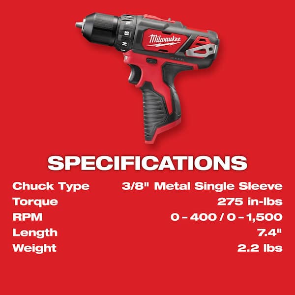 M12 12V Lithium-Ion Cordless 4-Tool Combo Kit w/(2) 1.5Ah Batteries and Charger and M12 FUEL 1.6 Gal. Wet/Dry Vac