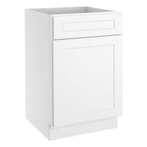 21 in. W x 24 in. D x 34.5 in. H in Shaker White Plywood Ready to Assemble Base Kitchen Cabinet with 1-Drawer 1-Door