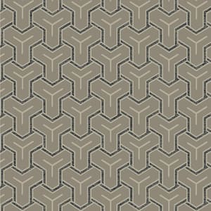 Gautier Silver Tessellate Vinyl Non-pasted Metallic Wallpaper