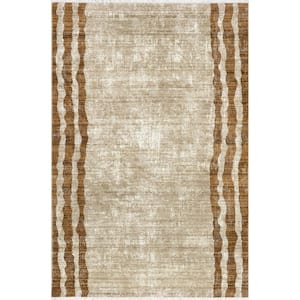 Prabal Gurung Patan Distressed Beige 8 ft. x 10 ft. Area Rug