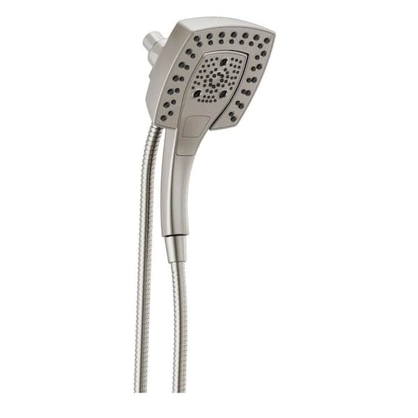 Delta In2ition 5-Spray Patterns 2.5 GPM 5.75 in. Wall Mount Dual Shower Heads in Lumicoat Stainless