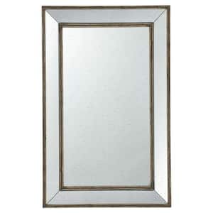 27.6 in. W x 43.3 in. H Silver Rectangle Accent Mirror