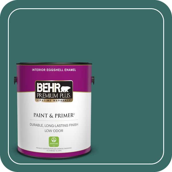 BEHR PREMIUM PLUS 1 gal. #M450-7 Beta Fish Eggshell Enamel Low Odor Interior Paint & Primer