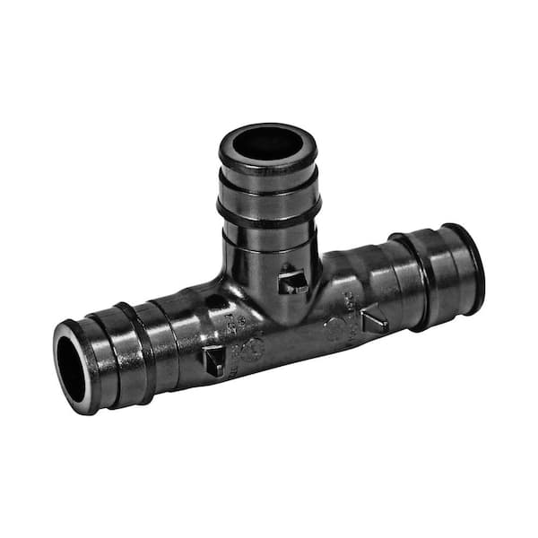 PLUMBFLEX 2 in. Pex-A Plastic Tee Pipe Fitting Poly Alloy Expansion Barb in Black