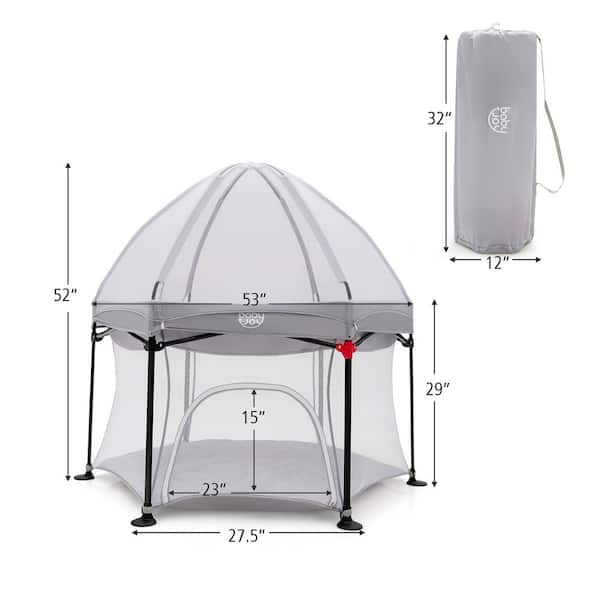 Costway 53'' W x 53'' D Outdoor Fabric Play Tent