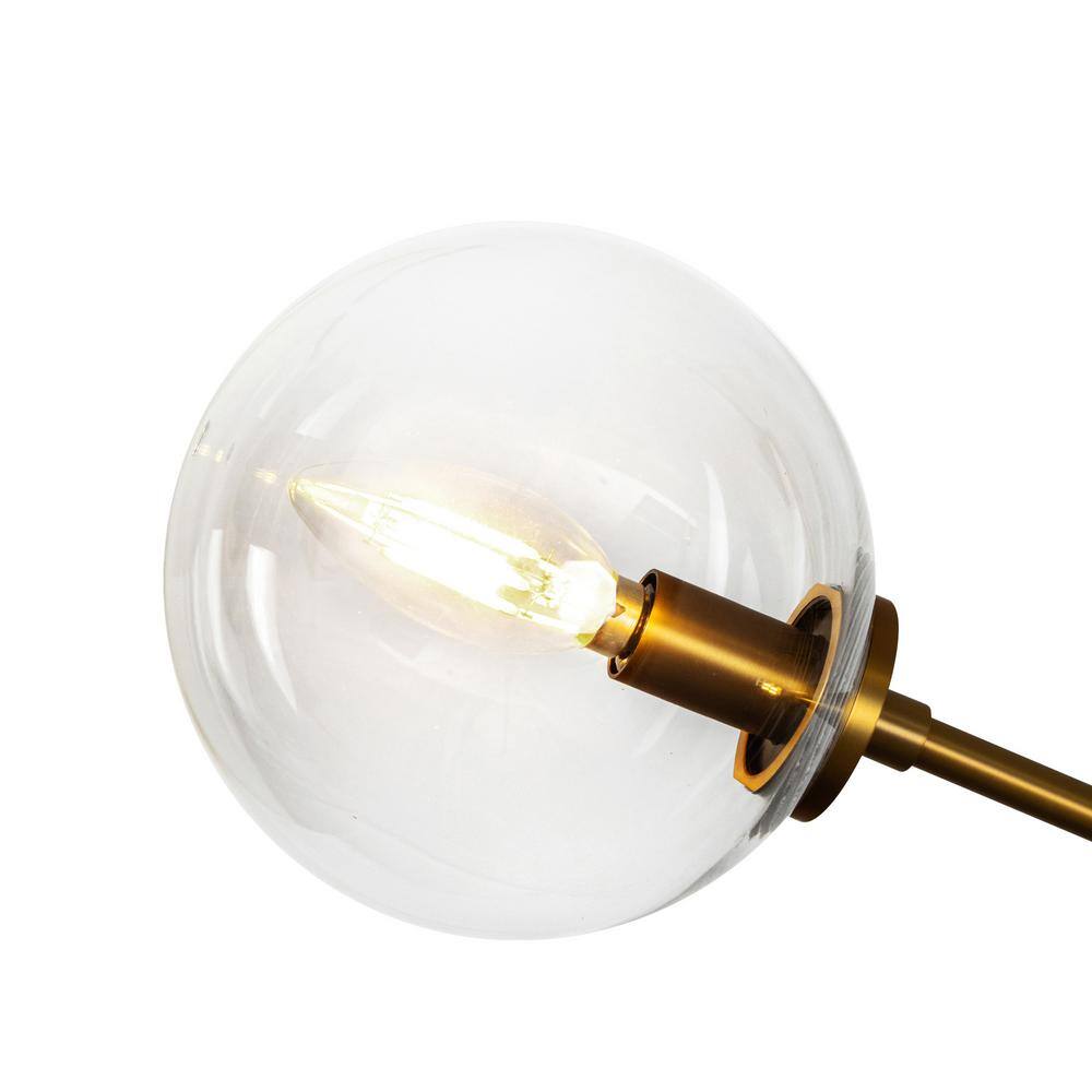 Cassia Aged Brass and Clear Glass 4-Light Pendant