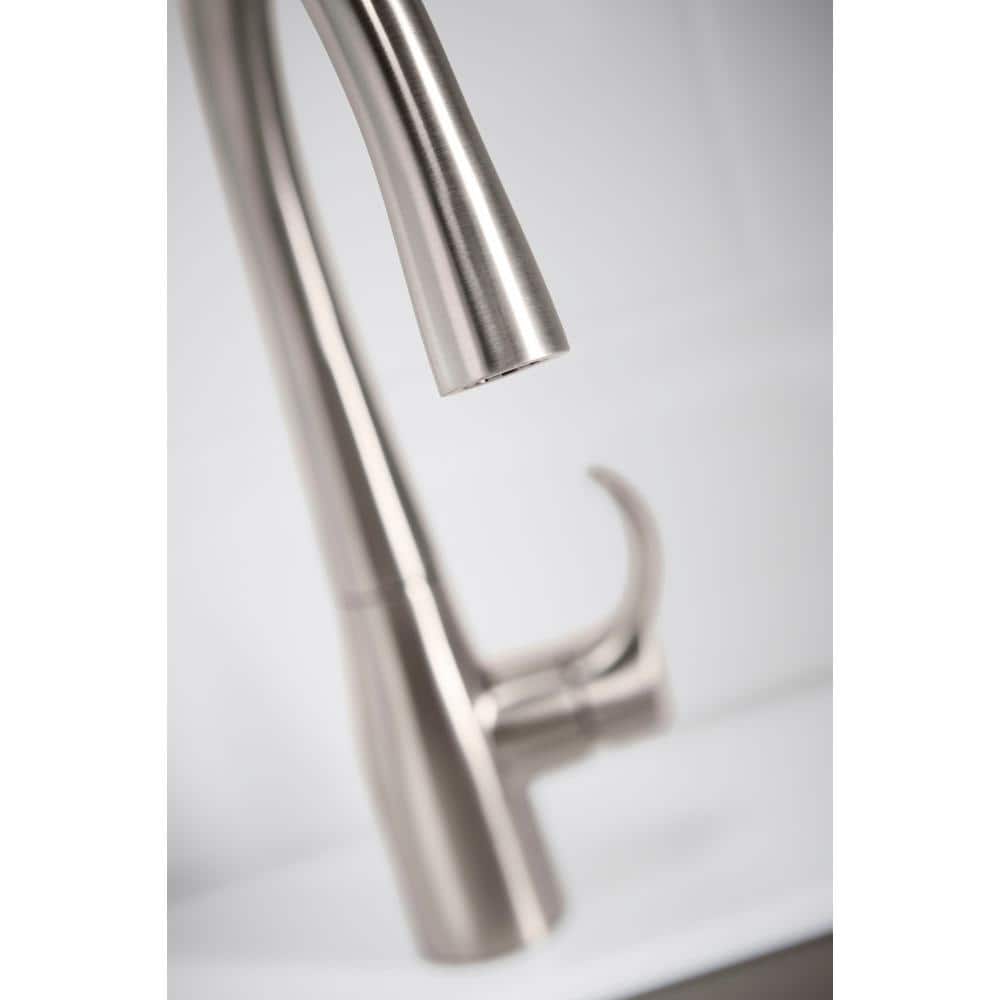 Vibrant Stainless Steel High-Arch Single-Handle Bar Faucet