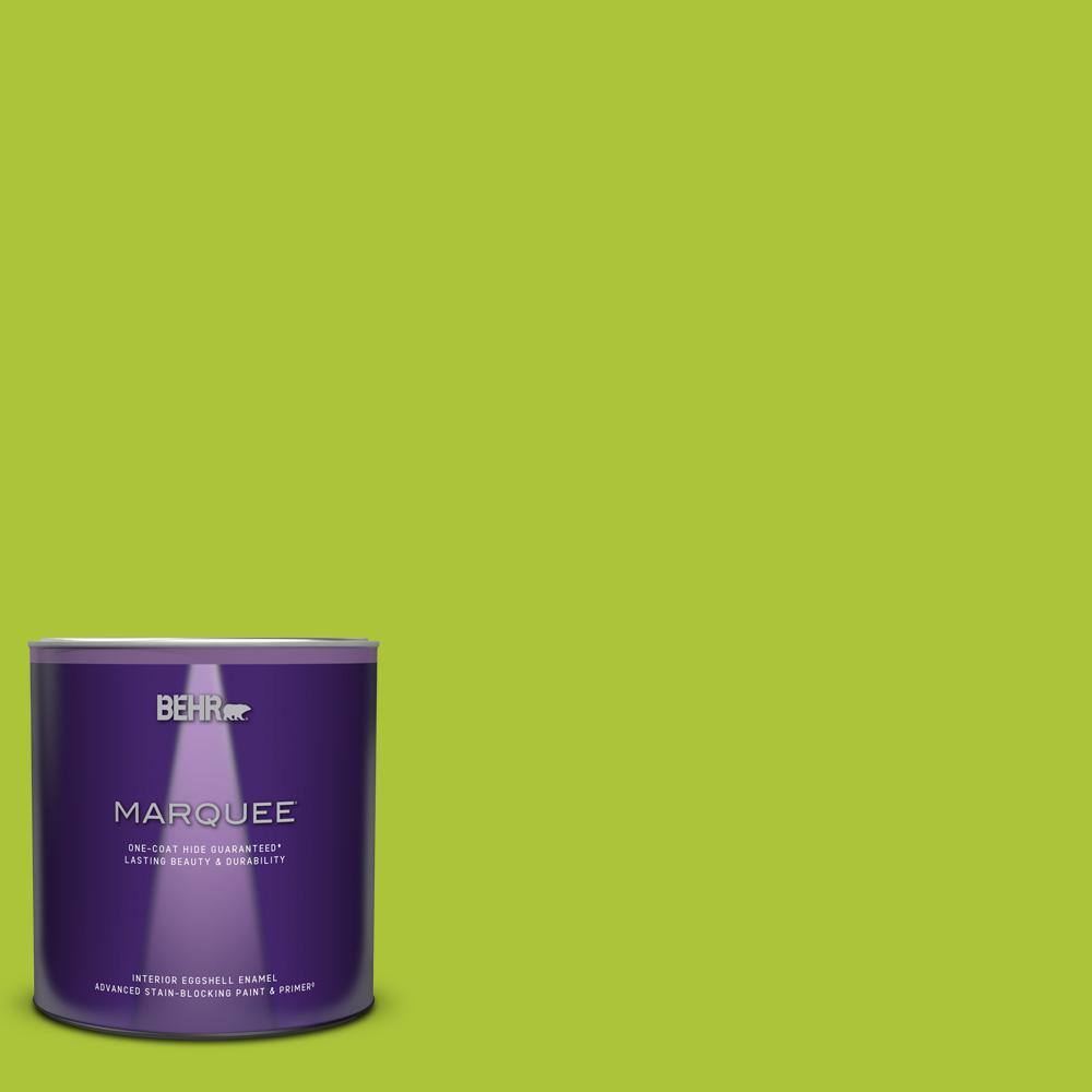 BEHR MARQUEE 1 qt. 410B6 Crisp Green Eggshell Enamel Interior Paint
