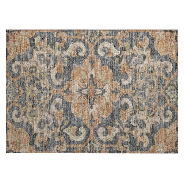 Chantille Machine Washable Indoor/Outdoor Abstract ACN1947 Terracotta 2 ft. x 3 ft. Accent Rug