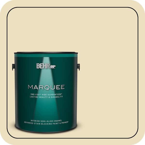 BEHR MARQUEE 1 gal. Home Decorators Collection #HDC-NT-17 New Cream Semi-Gloss Enamel Interior Paint & Primer