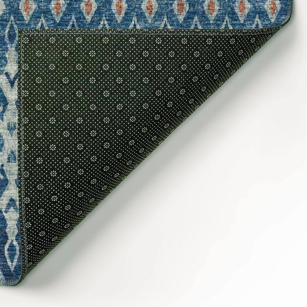 Seaglass Blue Chenille 5' x 7'6" Easy-Care Rectangular Area Rug