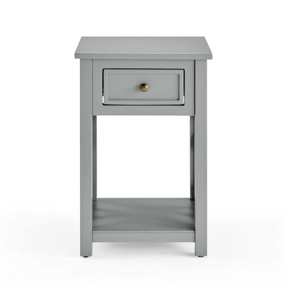 Coventry Gray Pine Wood 3-Piece Coffee and End Table Set with Drawers
