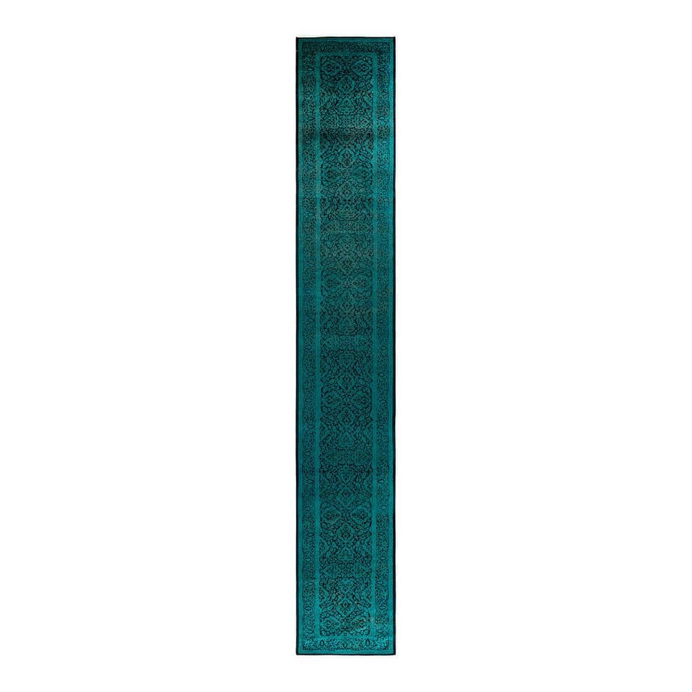 Overdyed Green 2 ft. 7 in. x 17 ft. Wool Indoor Area Rug price history on PriceWatchPro