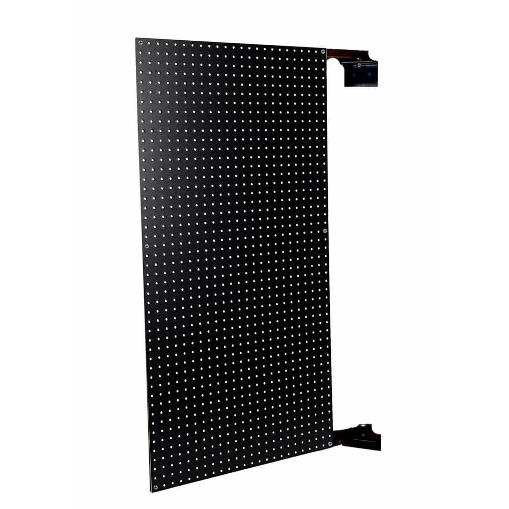 24 in. W x 48 in. H x 1-1/2 in. D Pegboard Wall Mount Double-Sided Swing Panel Black HDF price history on PriceWatchPro