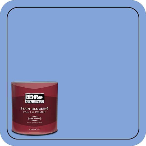 BEHR ULTRA 1 qt. #P530-4 Periwinkle Extra Durable Flat Interior Paint & Primer