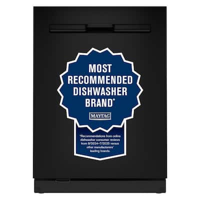 24 in. Top Control Built-In Tall Tub Dishwasher in Black with PowerBlast Cycle and PowerDry