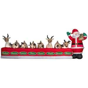 6 ft. Santa Feeding Eight Reindeer Inflatable