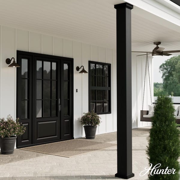 Hunter Skyflow 1-Light Matte Bronze Cone Outdoor Lighting for Outdoor
