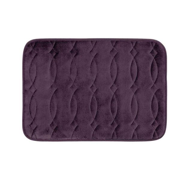 BounceComfort Grecian Plum 17 in. x 24 in. Memory Foam Bath Mat