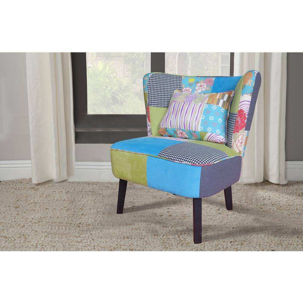 Pacific Coastal Patchwork Occasional Chair (Set of 1) DWC429