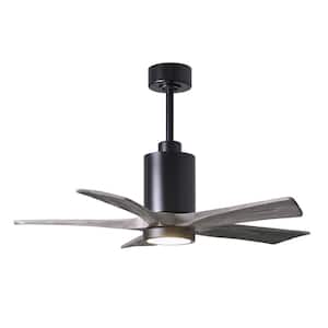 Patricia 42 in. LED Indoor/Outdoor Damp Matte Black Ceiling Fan with Remote Control and Wall Control