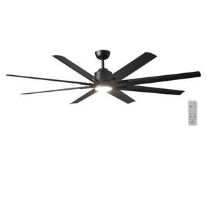 Kensgrove II 72 in. Indoor/Outdoor Integrated LED CCT Matte Black Smart Ceiling Fan with Remote Powered by Hubspace