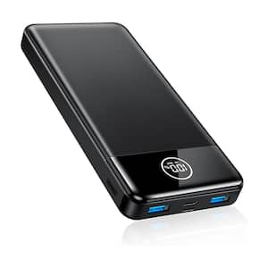 33800mAh Portable Charger Power Bank with 22. 5W Fast Charging 3-Device Charging, LED Display, USB-A and C Output Black